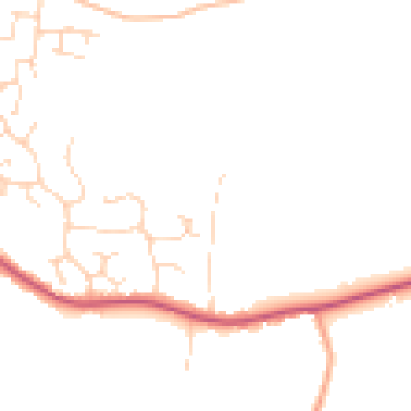 Daytime road noise heatmap for CM9 4QT