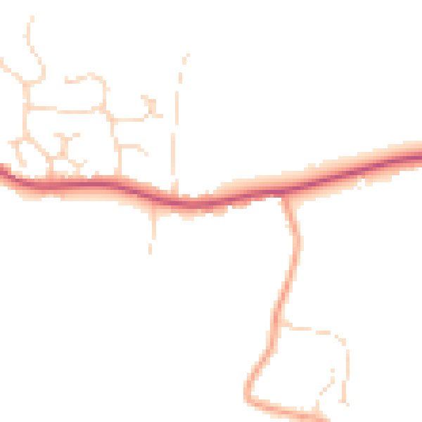 Daytime road noise heatmap for CM9 4QU