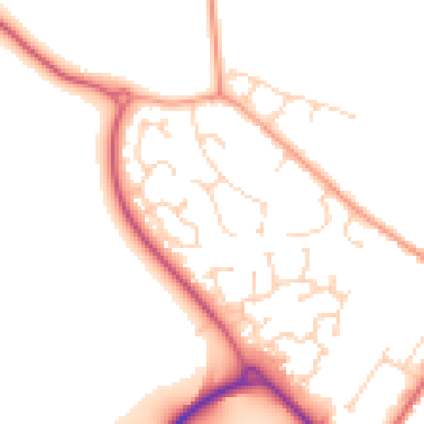 Daytime road noise heatmap for CM9 4SL