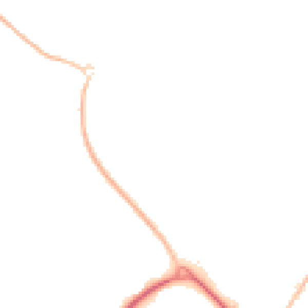 Night-time road noise heatmap for CM9 4SL