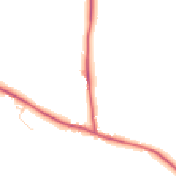 Daytime road noise heatmap for CM9 4ST