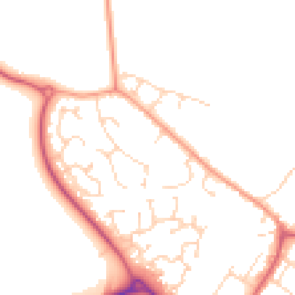Daytime road noise heatmap for CM9 4UL