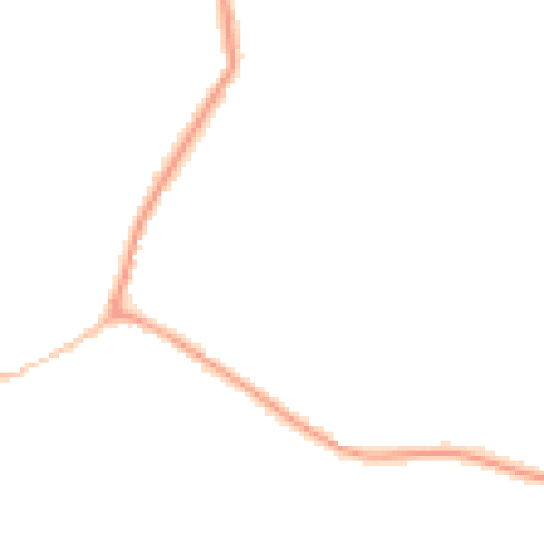 Night-time road noise heatmap for CM9 4YB