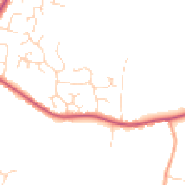 Daytime road noise heatmap for CM9 4YY