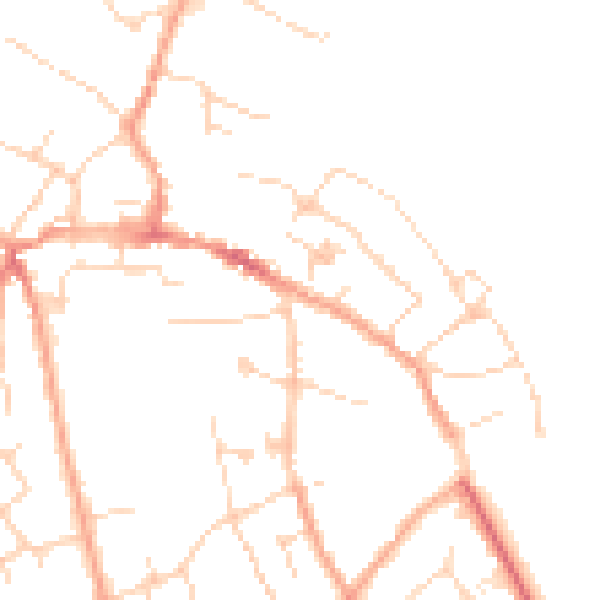 Daytime road noise heatmap for CM9 5BZ