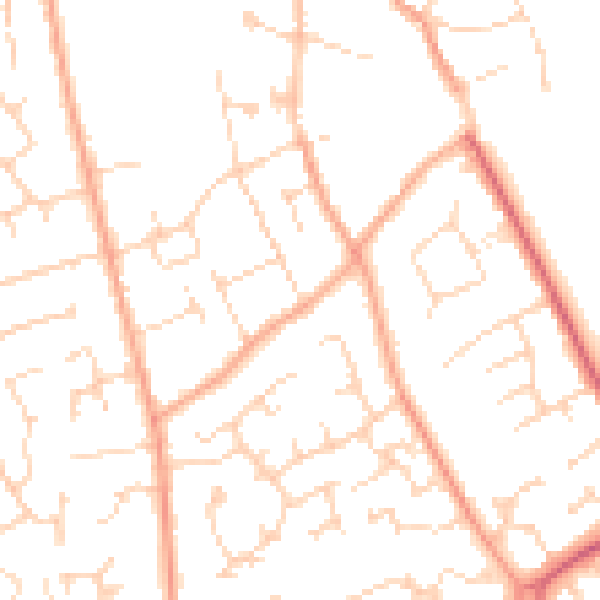 Daytime road noise heatmap for CM9 5EE