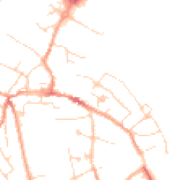 Daytime road noise heatmap for CM9 5HD