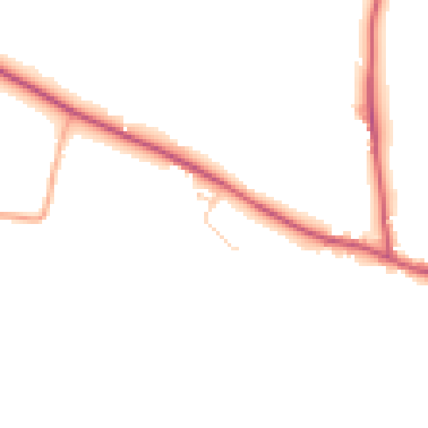 Daytime road noise heatmap for CM9 6FR