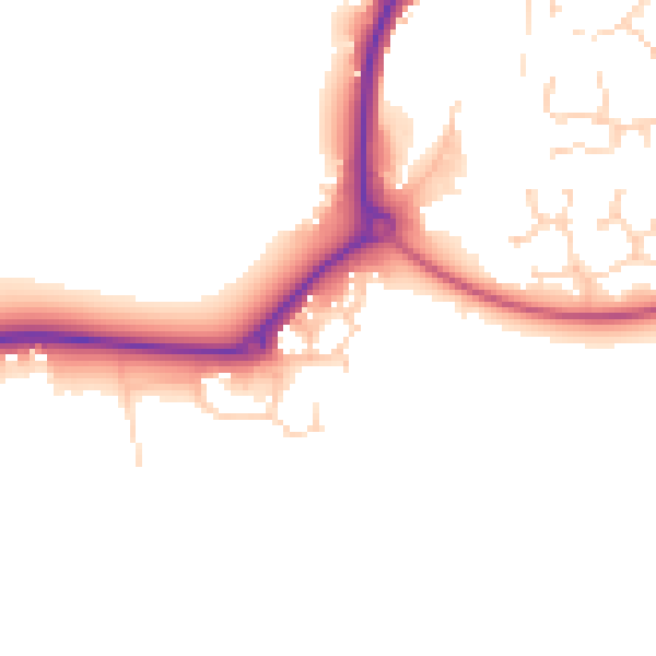 Daytime road noise heatmap for CM9 6FT
