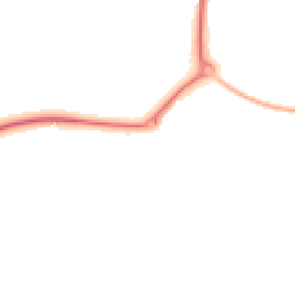 Night-time road noise heatmap for CM9 6FZ