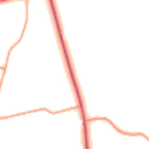 Daytime road noise heatmap for CM9 6PH