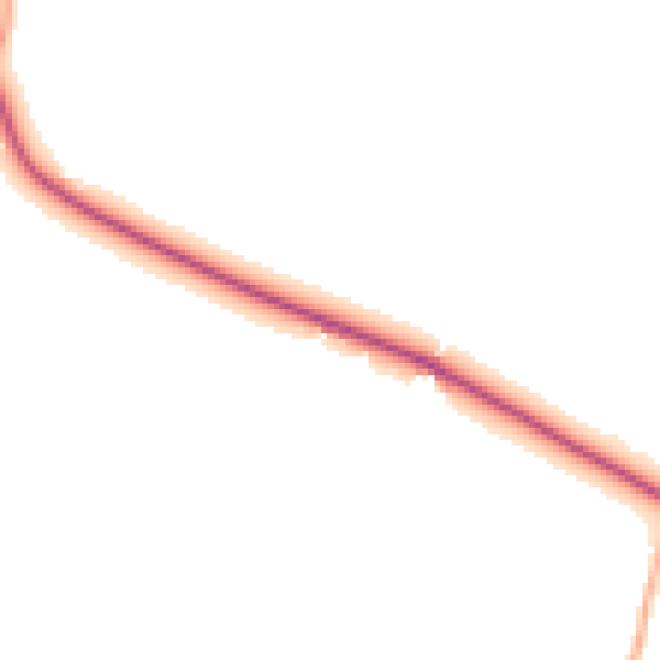 Daytime road noise heatmap for CM9 6QE