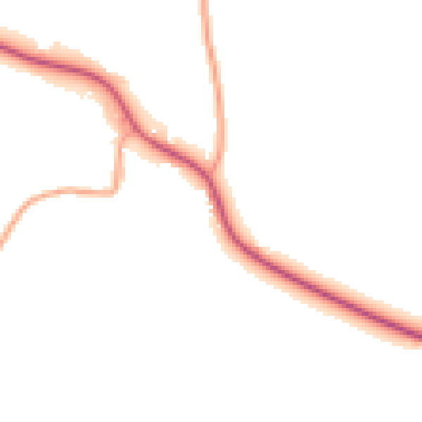 Daytime road noise heatmap for CM9 6QG