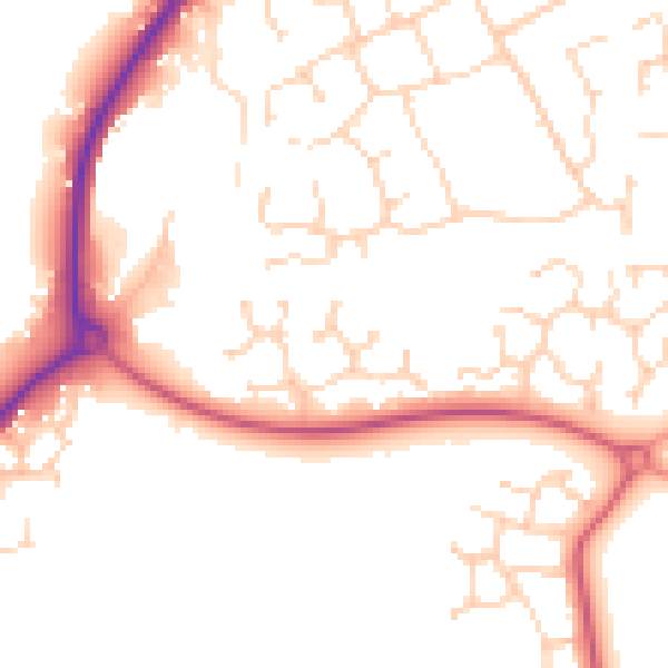 Daytime road noise heatmap for CM9 6YU