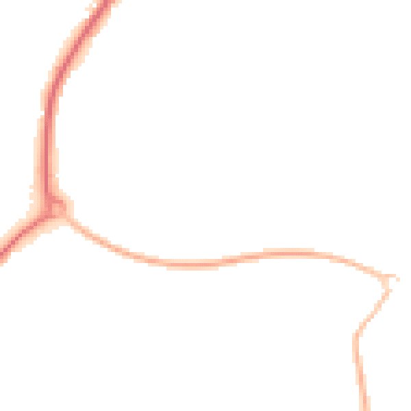 Night-time road noise heatmap for CM9 6YU