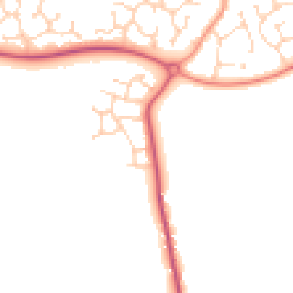 Daytime road noise heatmap for CM9 6ZH