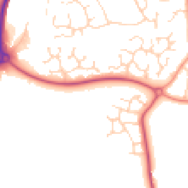 Daytime road noise heatmap for CM9 6ZP