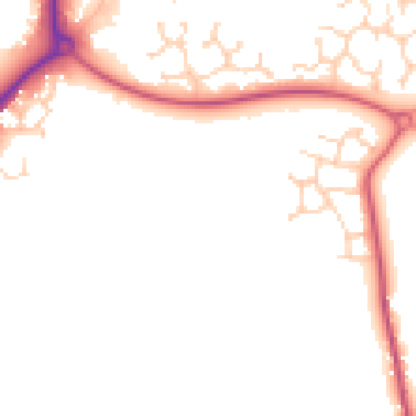 Daytime road noise heatmap for CM9 6ZQ