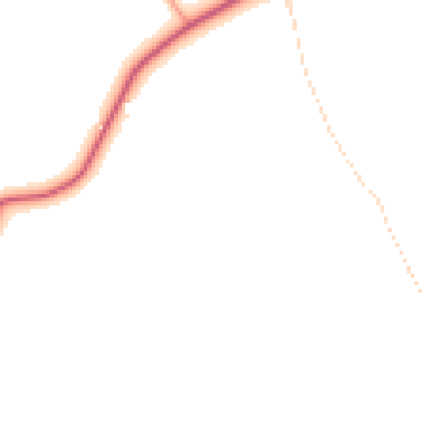 Daytime road noise heatmap for CM9 8AJ