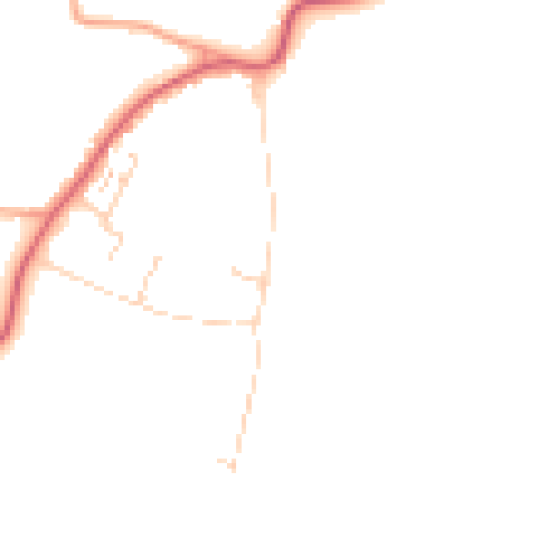 Daytime road noise heatmap for CM9 8AS