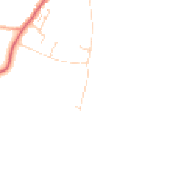 Daytime road noise heatmap for CM9 8AT