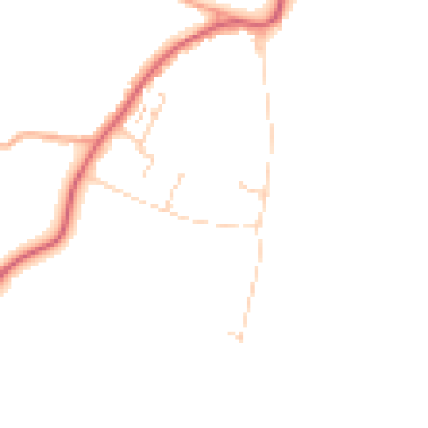 Daytime road noise heatmap for CM9 8AY