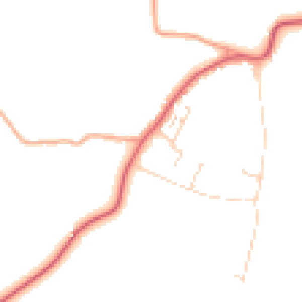 Daytime road noise heatmap for CM9 8BA