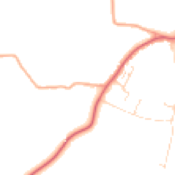 Daytime road noise heatmap for CM9 8BE