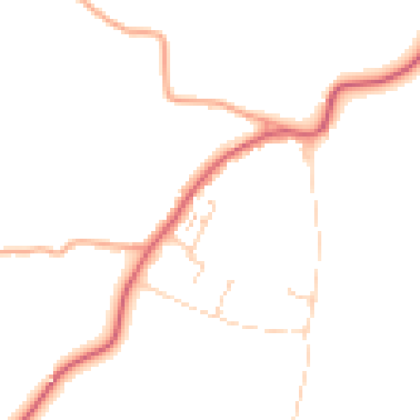 Daytime road noise heatmap for CM9 8BJ