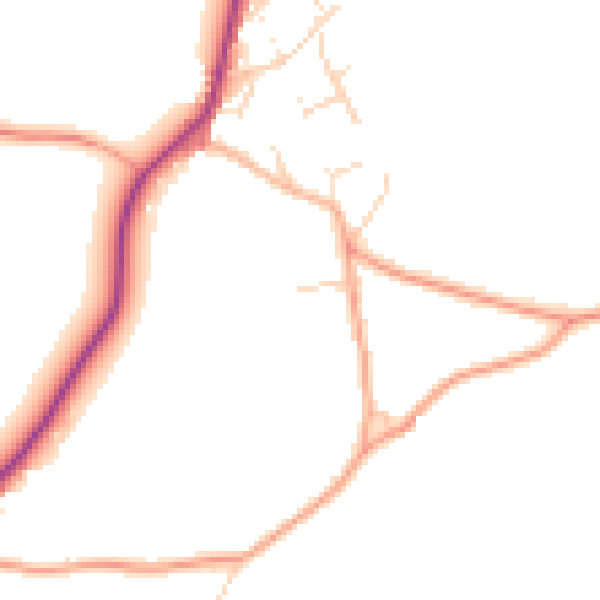 Daytime road noise heatmap for CM9 8DU