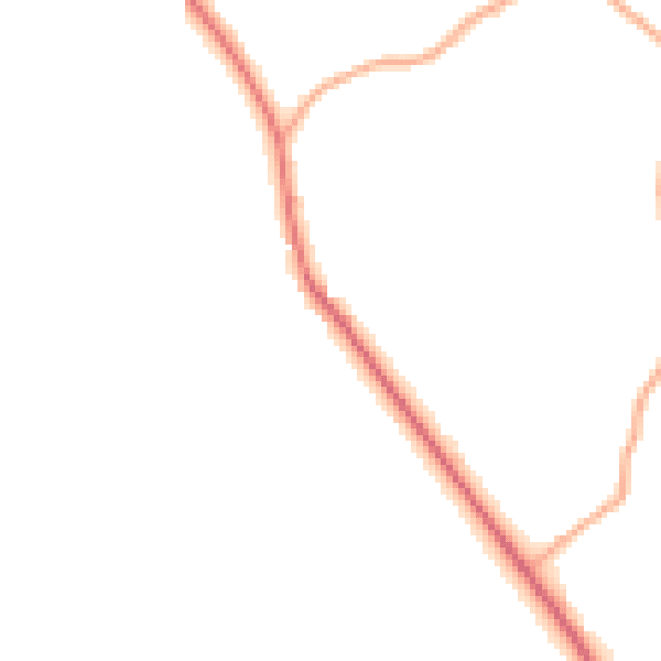Daytime road noise heatmap for CM9 8ES