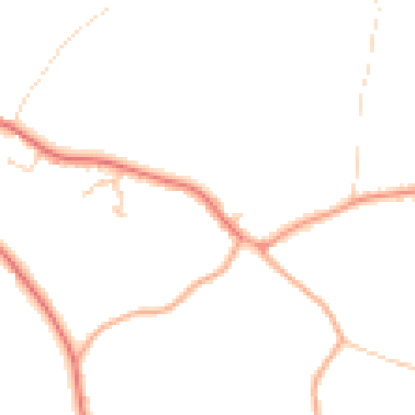 Daytime road noise heatmap for CM9 8EX