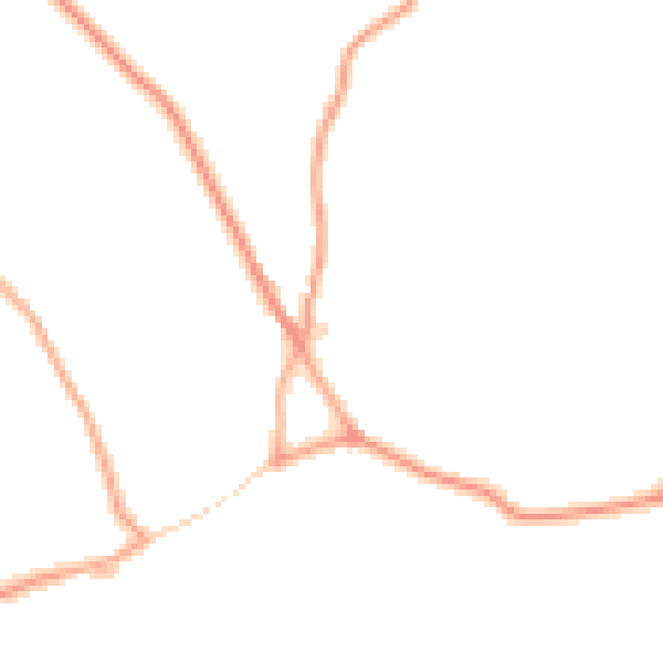 Daytime road noise heatmap for CM9 8FD