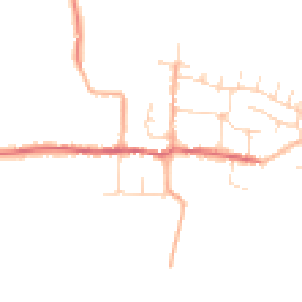 Daytime road noise heatmap for CM9 8FG
