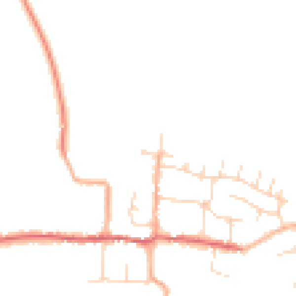 Daytime road noise heatmap for CM9 8FH