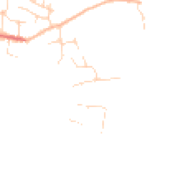 Daytime road noise heatmap for CM9 8FN