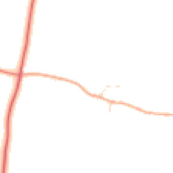 Daytime road noise heatmap for CM9 8HJ