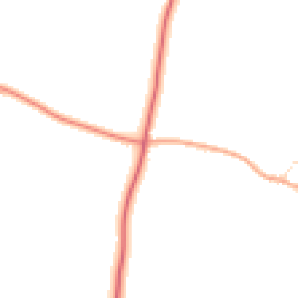 Daytime road noise heatmap for CM9 8HP