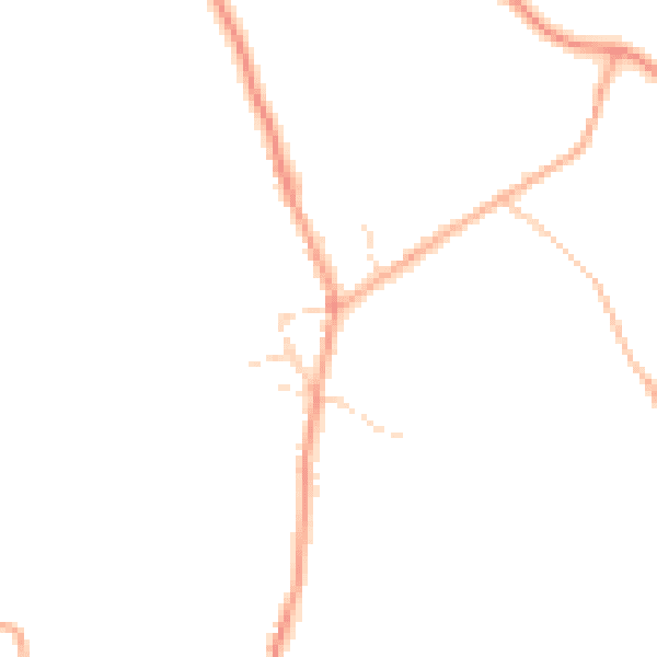 Daytime road noise heatmap for CM9 8JJ