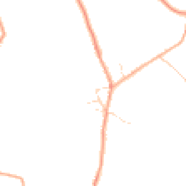 Daytime road noise heatmap for CM9 8JL