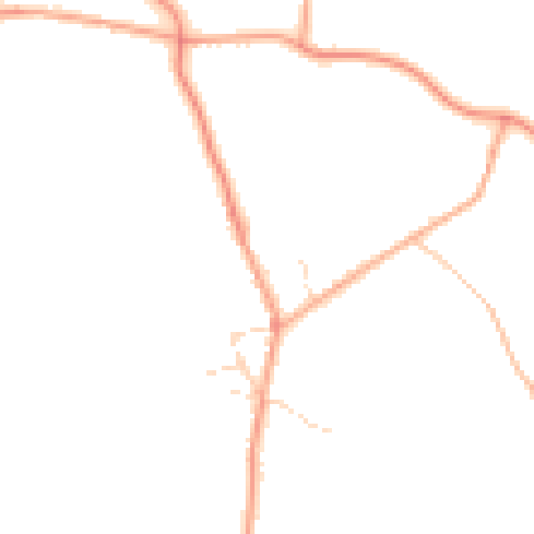 Daytime road noise heatmap for CM9 8JQ