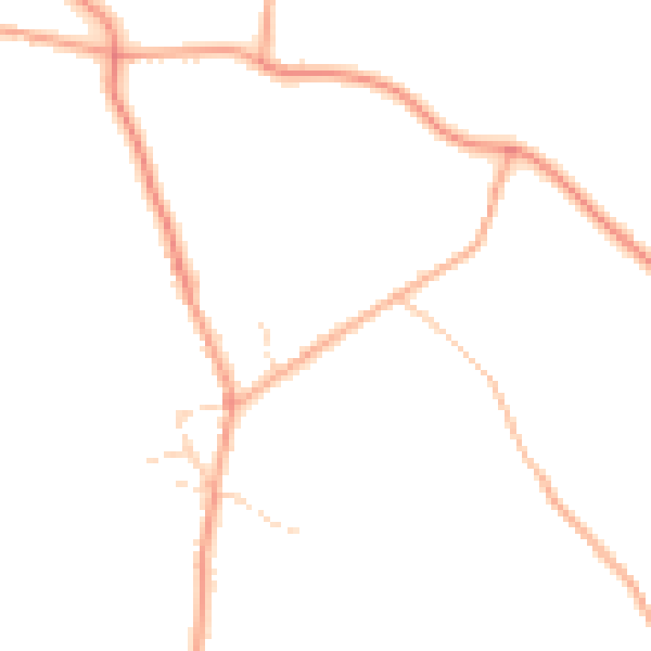 Daytime road noise heatmap for CM9 8JW