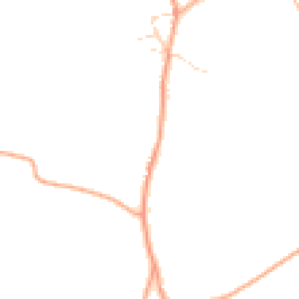 Daytime road noise heatmap for CM9 8LD