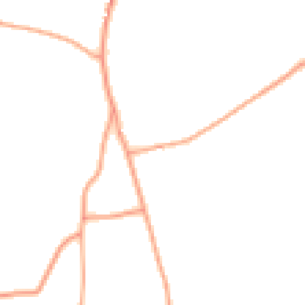 Daytime road noise heatmap for CM9 8LF