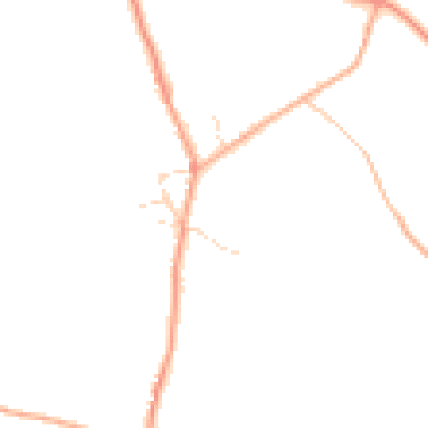 Daytime road noise heatmap for CM9 8NF