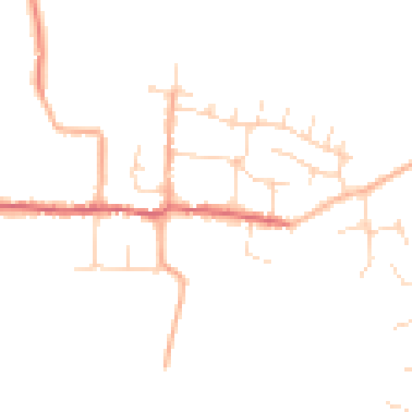 Daytime road noise heatmap for CM9 8QD