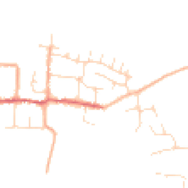 Daytime road noise heatmap for CM9 8QG