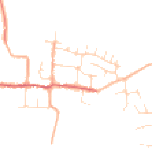 Daytime road noise heatmap for CM9 8QH