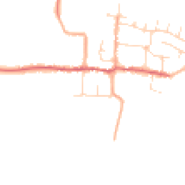 Daytime road noise heatmap for CM9 8QN