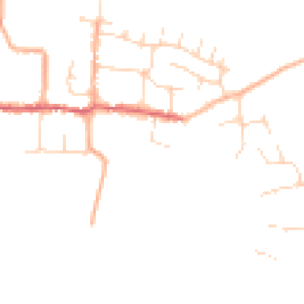 Daytime road noise heatmap for CM9 8QP